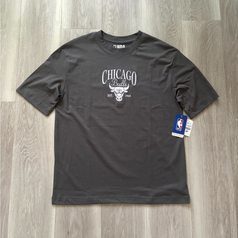 NBA Chicago Bulls Embroidered Graphic Oversized Tee